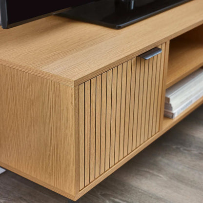 Sia Wooden TV Stand With 2 Doors In Oak