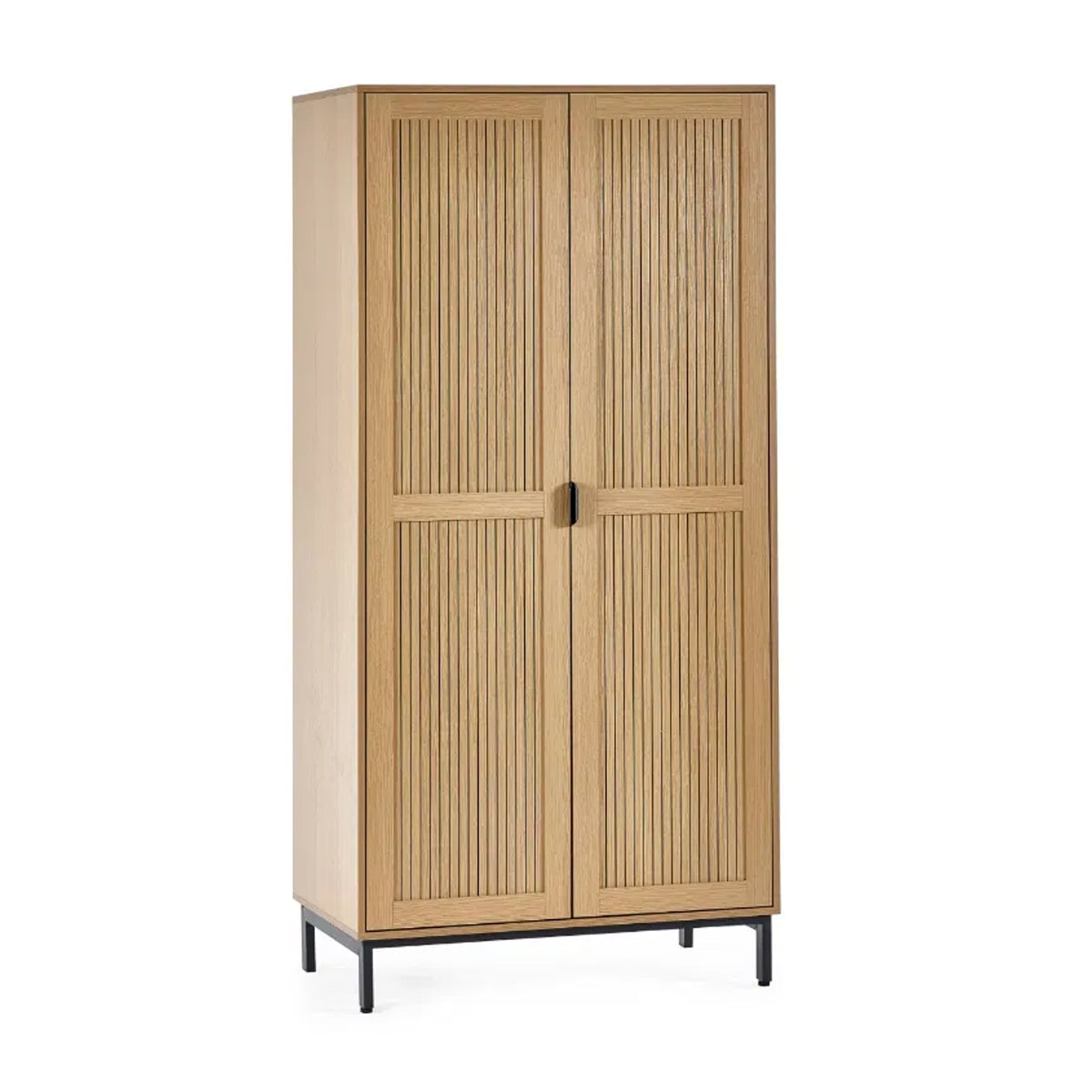 Sia Wooden Wardrobe With 2 Doors In Oak