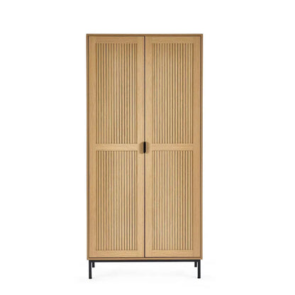 Sia Wooden Wardrobe With 2 Doors In Oak