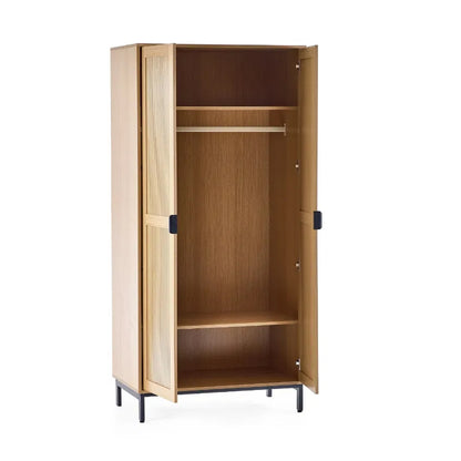 Sia Wooden Wardrobe With 2 Doors In Oak