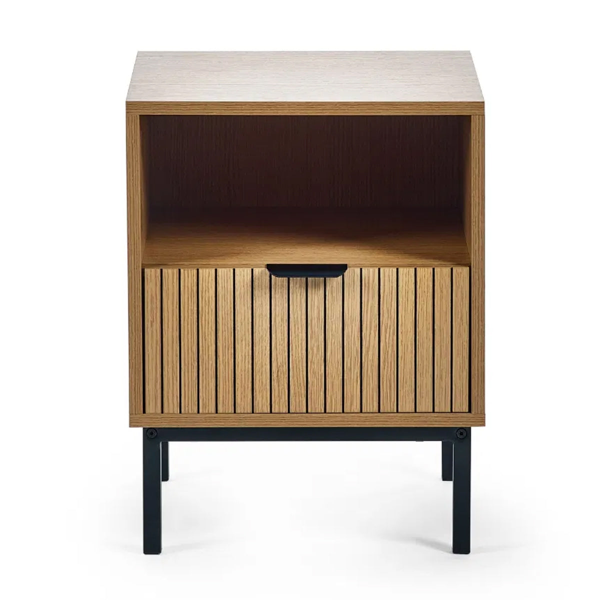 Sia Wooden Side Table With 1 Drawer In Oak