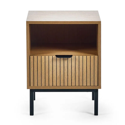 Sia Wooden Side Table With 1 Drawer In Oak