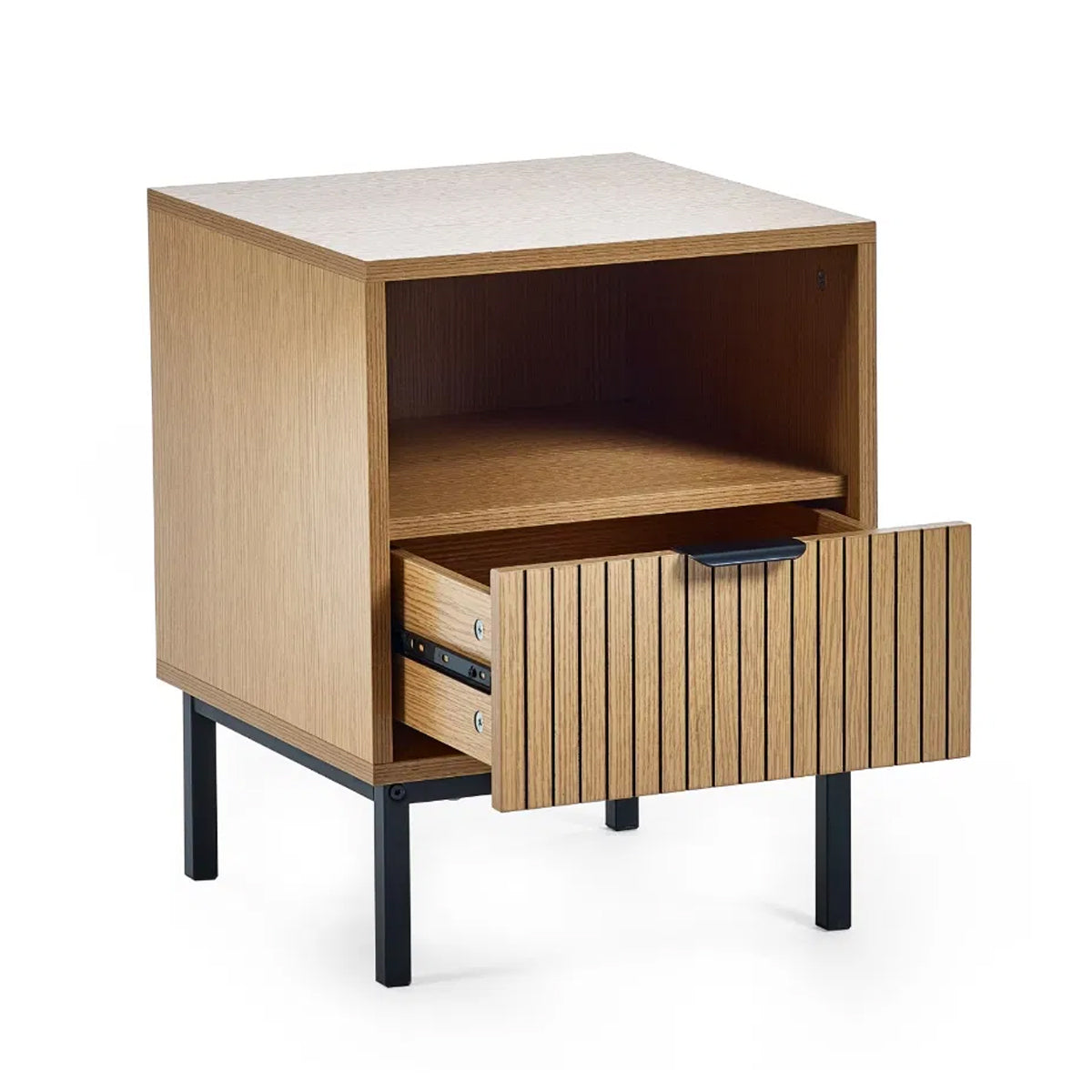 Sia Wooden Side Table With 1 Drawer In Oak