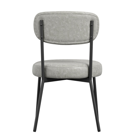 Smith Faux Leather Dining Chair In Graphite