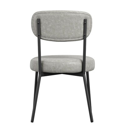Smith Faux Leather Dining Chair In Graphite