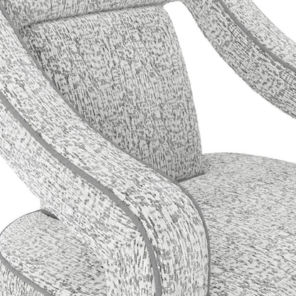Sofia Textured Fabric Armchair In Elephant With Matte Black Legs