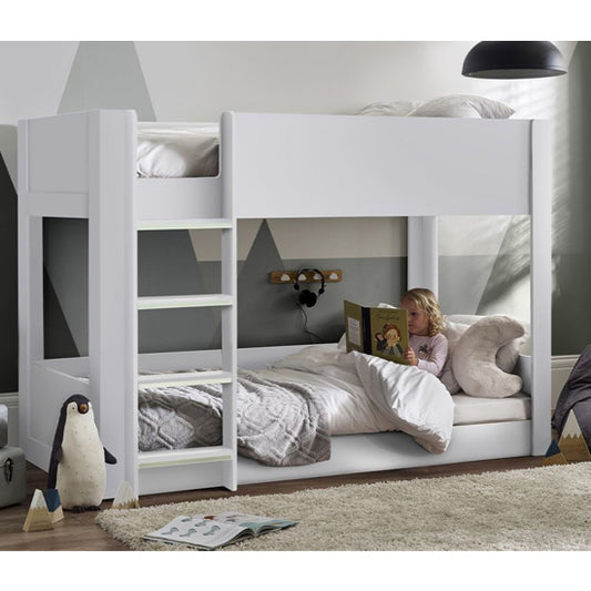 Solomon Wooden Bunk Bed In White