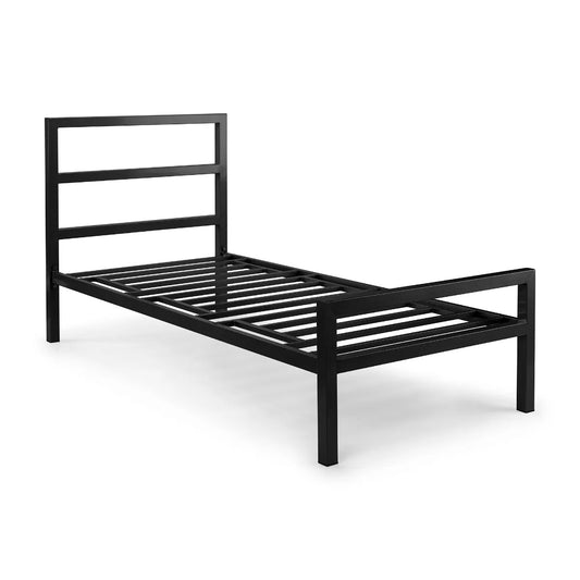 Soto Metal Single Bed In Satin Black