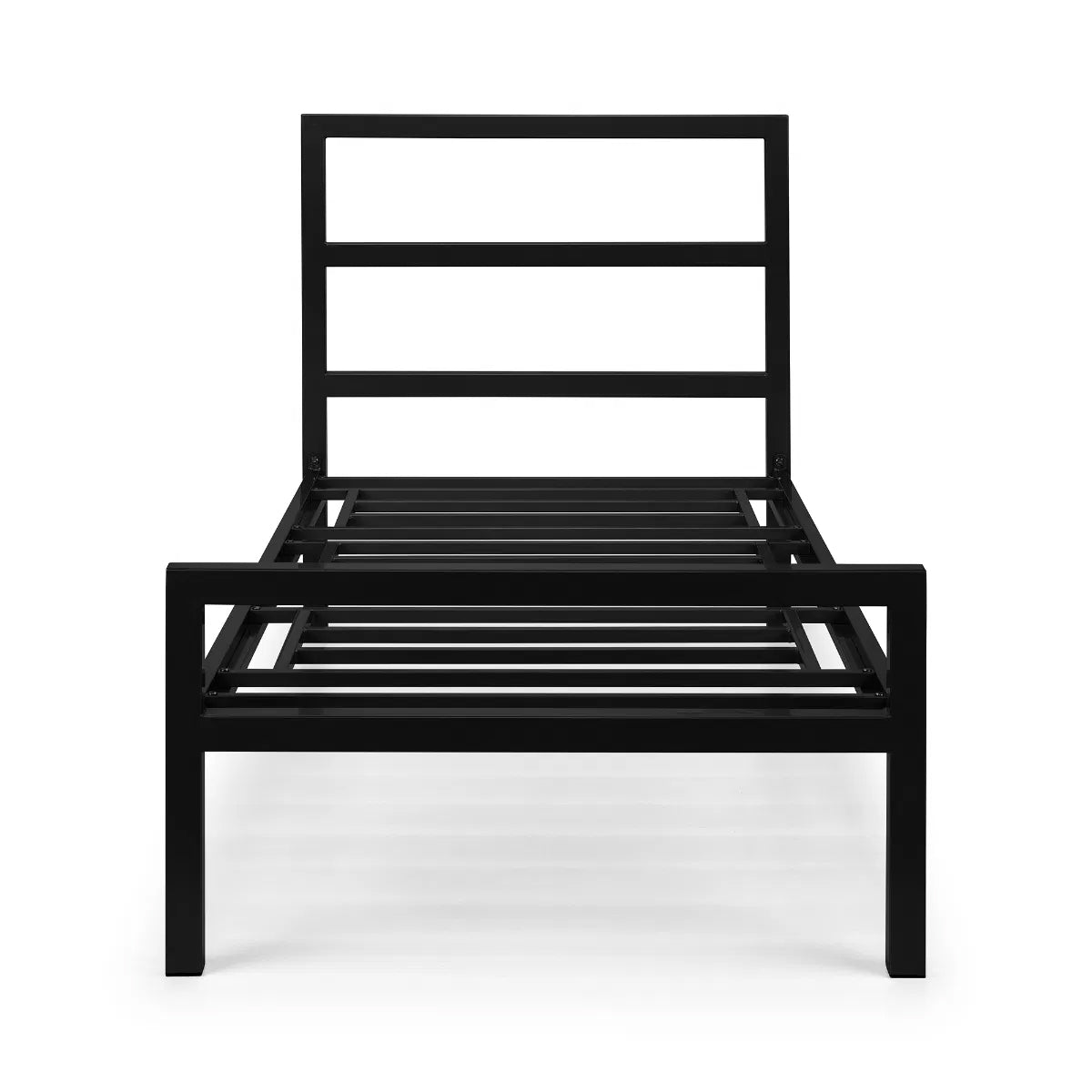 Soto Metal Single Bed In Satin Black