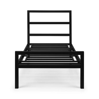 Soto Metal Single Bed In Satin Black