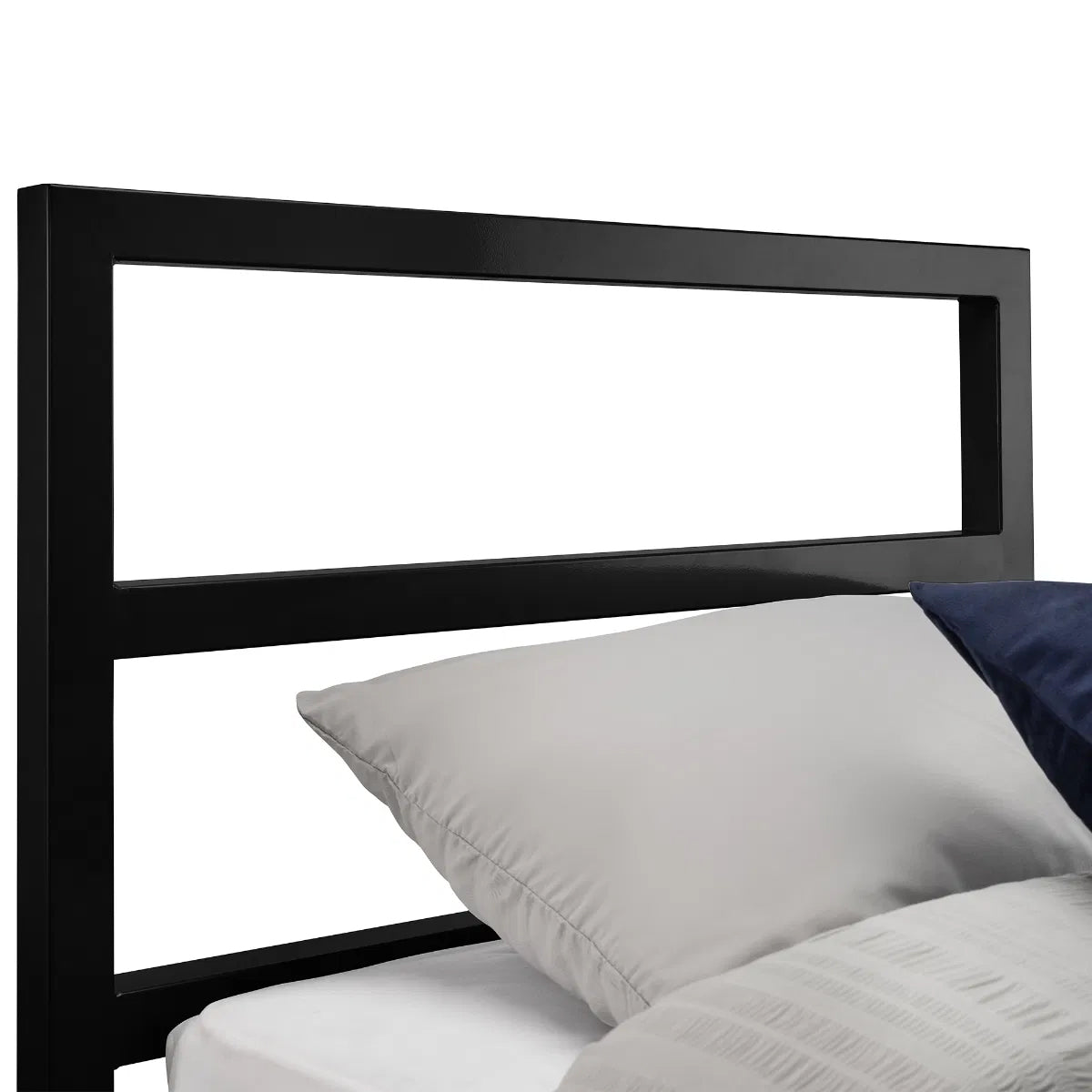 Soto Metal Single Bed In Satin Black