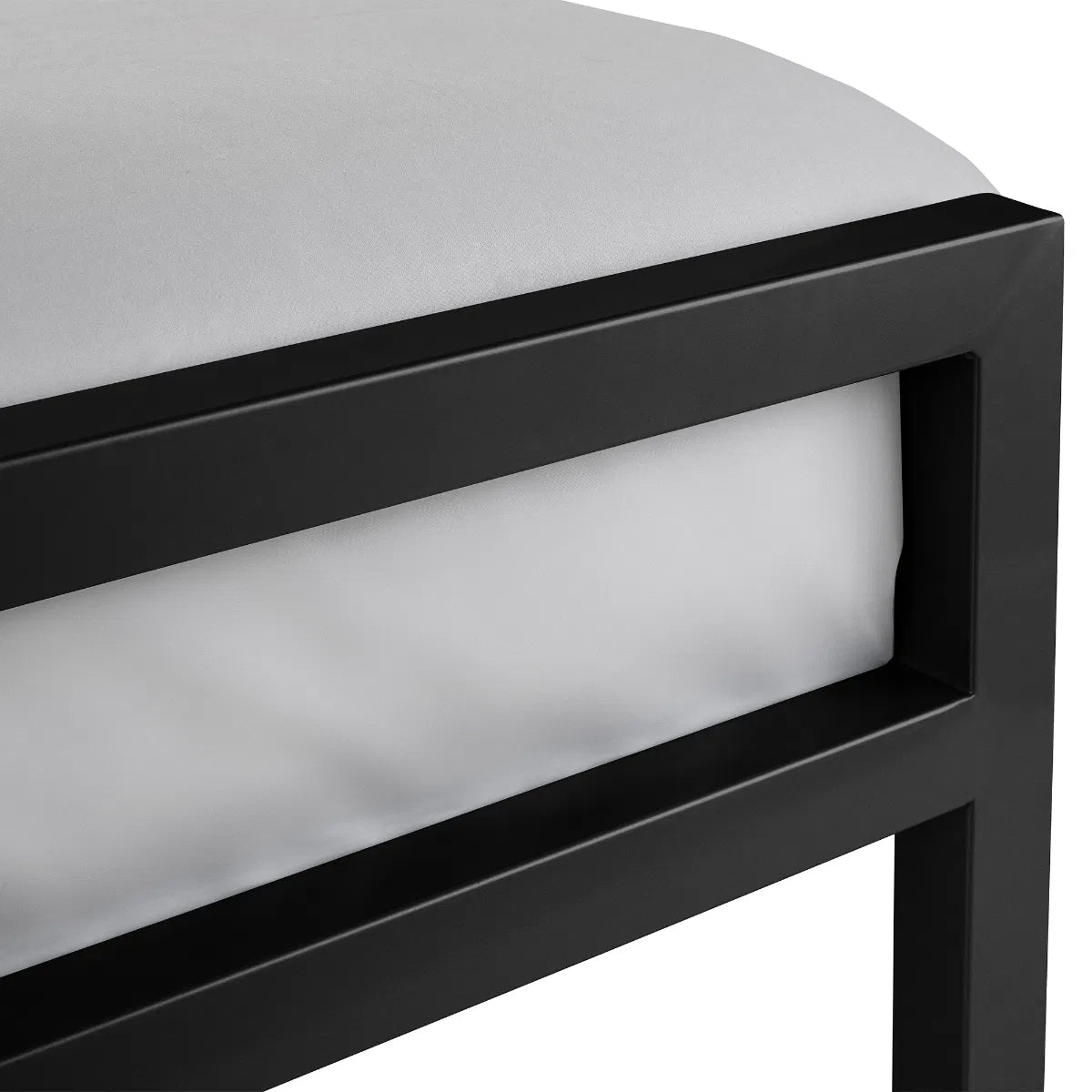 Soto Metal Single Bed In Satin Black