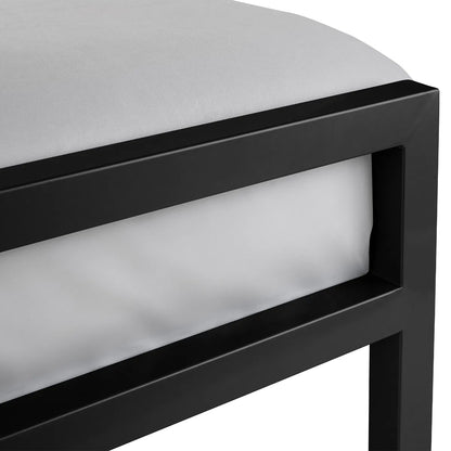 Soto Metal Single Bed In Satin Black