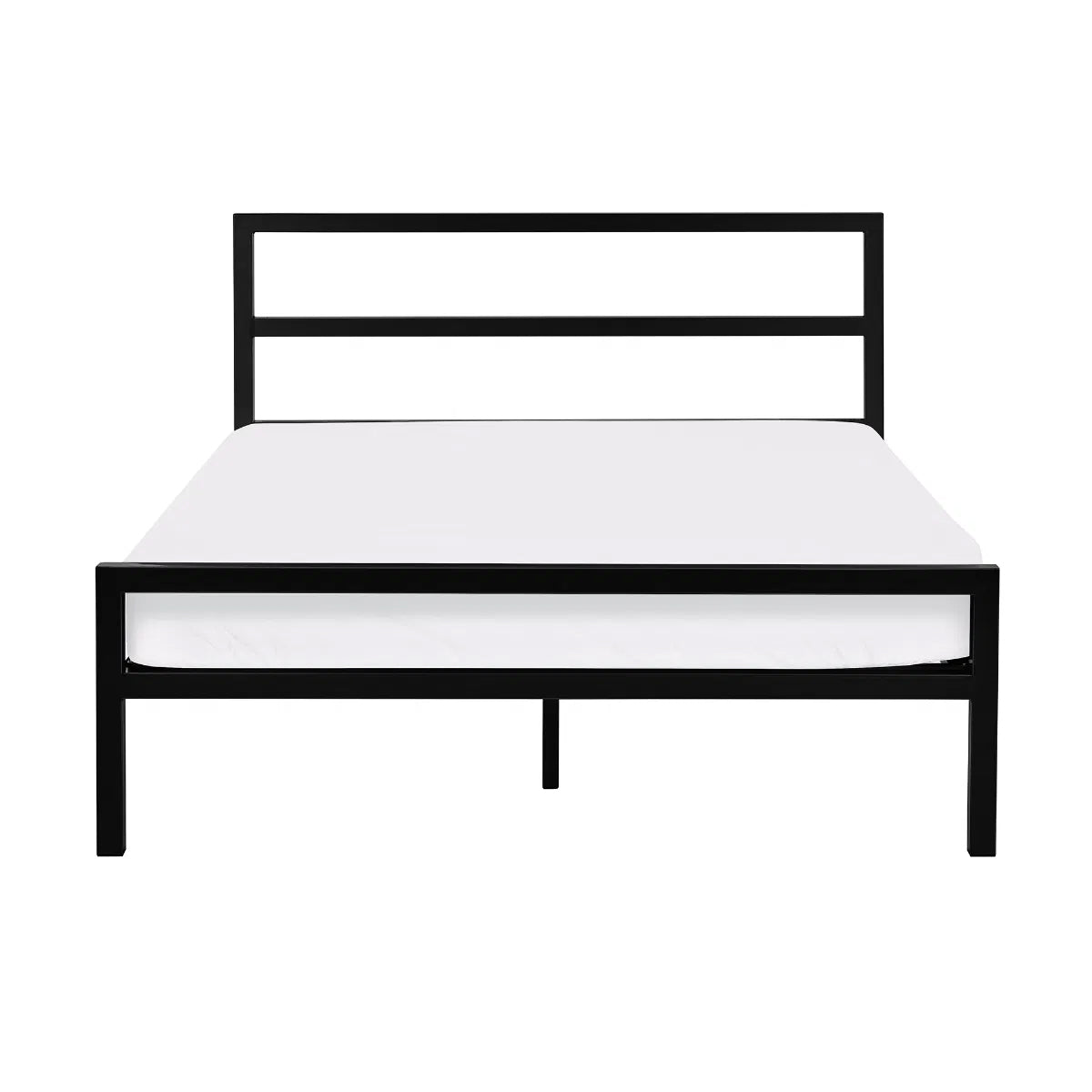 Soto Metal Small Double Bed In Satin Black