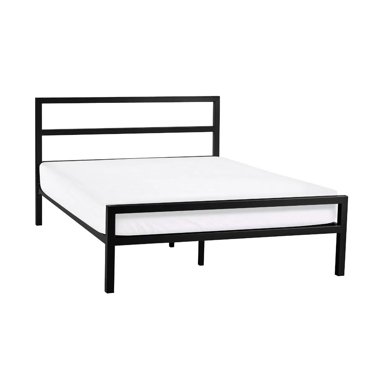 Soto Metal Double Bed In Satin Black