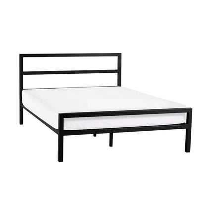 Soto Metal Double Bed In Satin Black