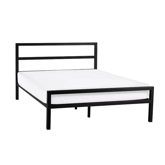 Soto Metal Double Bed In Satin Black