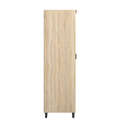 Stockholm Chevron Wooden Wardrobe With 1 Door In Sonoma Oak