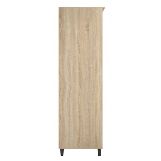Stockholm Chevron Wooden Wardrobe With 2 Doors In Sonoma Oak