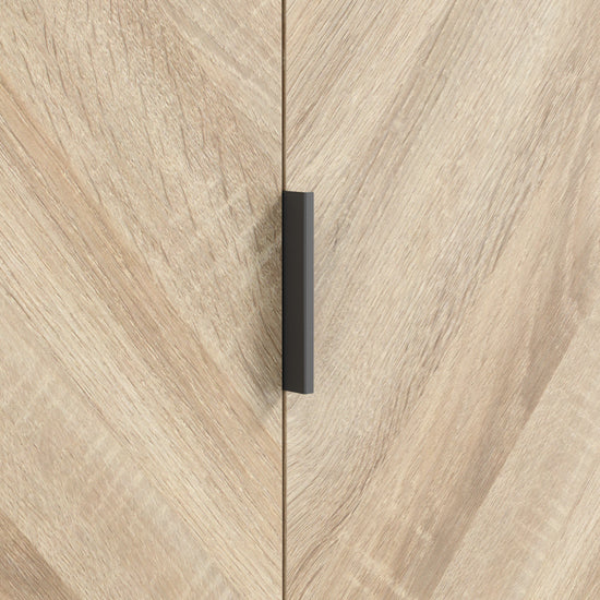 Stockholm Chevron Wooden Wardrobe With 2 Doors In Sonoma Oak