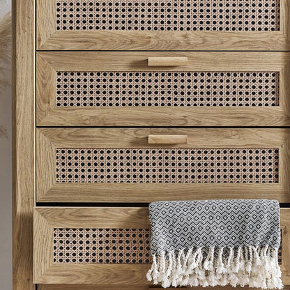 Sydney Wooden Chest Of 5 Drawers Tall In Oak