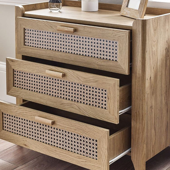 Sydney Wooden Chest Of 3 Drawers In Oak