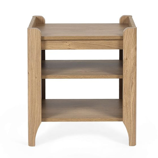Sydney Wooden Lamp Table With Removable Shelf In Oak