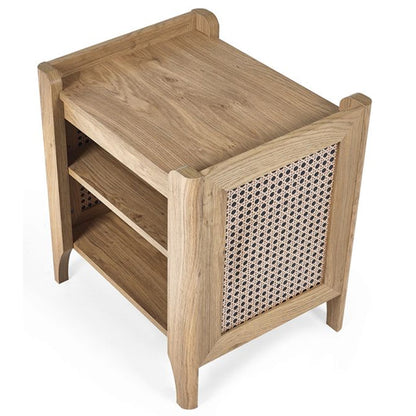 Sydney Wooden Lamp Table With Removable Shelf In Oak