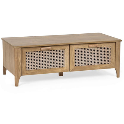 Sydney Wooden Coffee Table With 2 Drawers In Oak