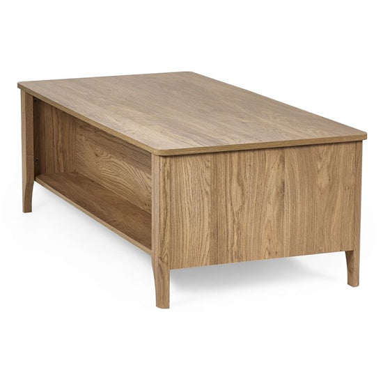 Sydney Wooden Coffee Table With 2 Drawers In Oak