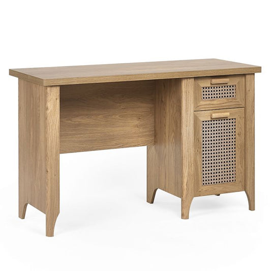 Sydney Wooden Laptop Desk With 1 Door 1 Drawer In Oak