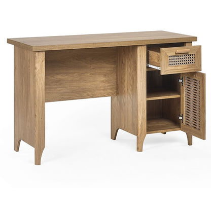 Sydney Wooden Laptop Desk With 1 Door 1 Drawer In Oak