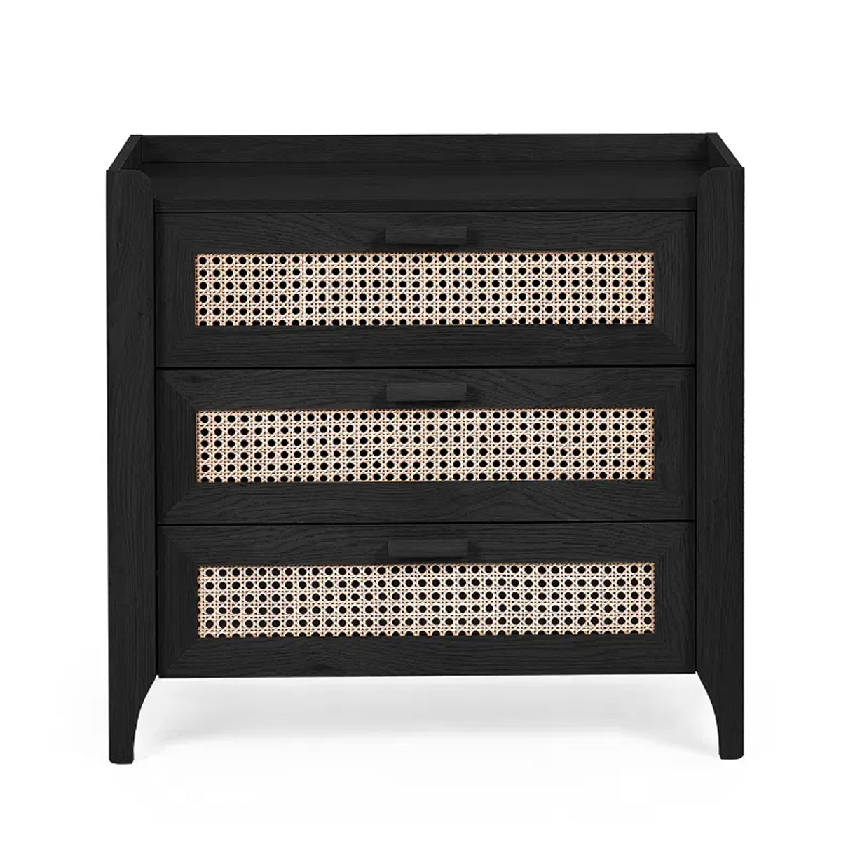 Sydney Wooden Chest Of 3 Drawers In Black Ash