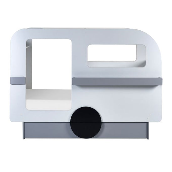 Tourer Wooden Caravan Bunk Bed In Vapor Grey And White
