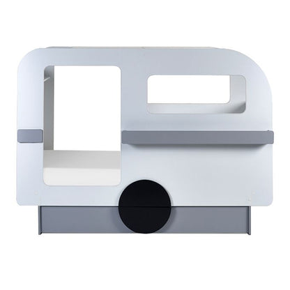 Tourer Wooden Caravan Bunk Bed In Vapor Grey And White