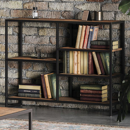 Ooki Wooden Low Small Open Bookcase In Oak
