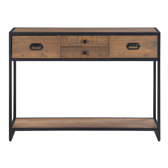 Ooki Wooden Large Console Table With 4 Drawers In Oak