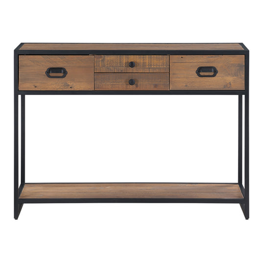 Ooki Wooden Large Console Table With 4 Drawers In Oak