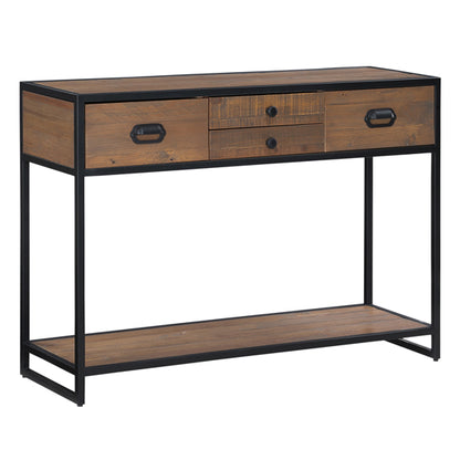 Ooki Wooden Large Console Table With 4 Drawers In Oak