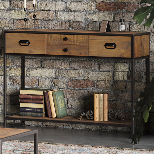 Ooki Wooden Large Console Table With 4 Drawers In Oak