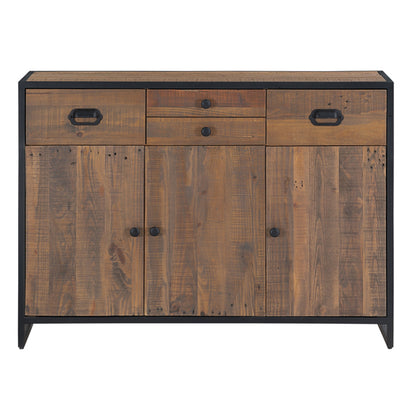 Ooki Wooden Sideboard With 3 Doors And 4 Drawers In Oak