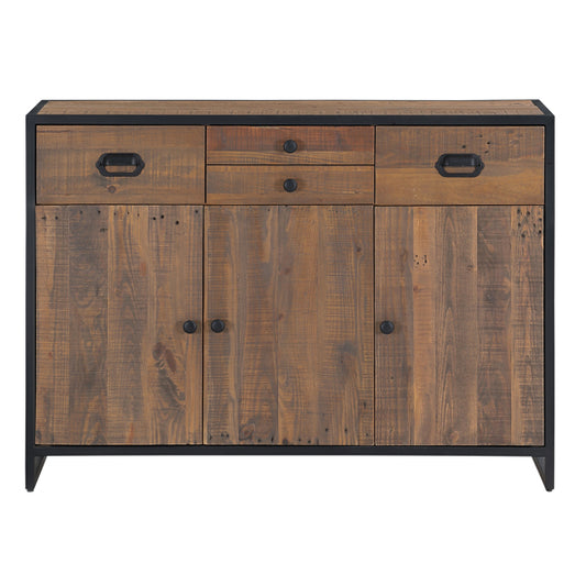 Ooki Wooden Sideboard With 3 Doors And 4 Drawers In Oak