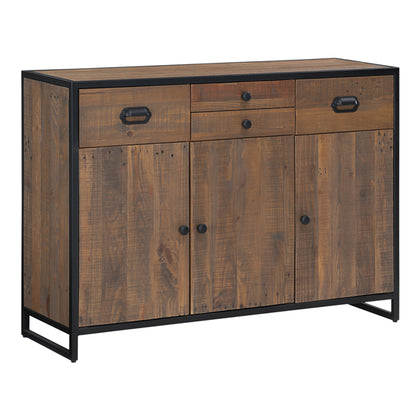 Ooki Wooden Sideboard With 3 Doors And 4 Drawers In Oak