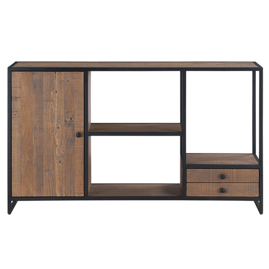 Ooki Wooden Open Sideboard With 1 Door And 2 Drawers In Oak