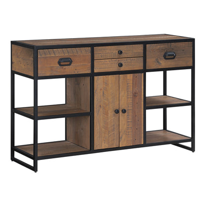 Ooki Wooden Open Sideboard With 2 Doors And 4 Drawers In Oak