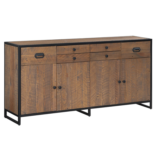 Ooki Wooden Large Sideboard With 4 Doors And 6 Drawers In Oak