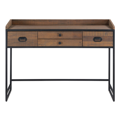 Ooki Wooden Laptop Desk With 4 Drawers In Oak