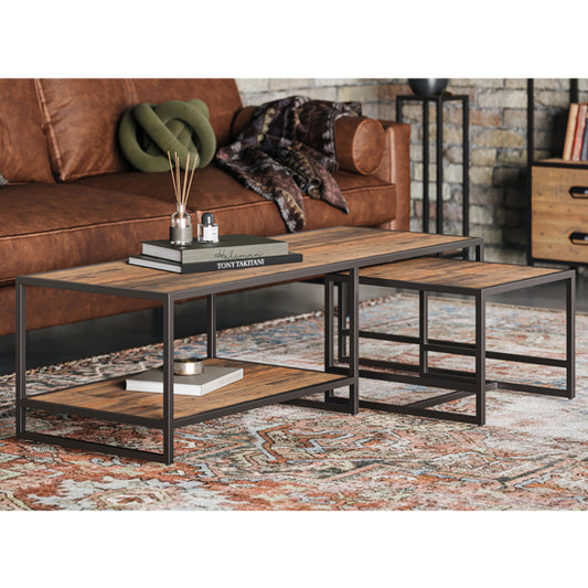 Ooki Wooden Coffee Table With Removeable Side Table In Oak