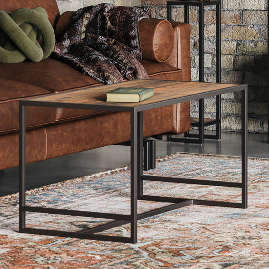 Ooki Wooden Tall Open Coffee Table In Oak