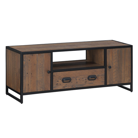 Ooki Wooden TV Stand With 2 Doors And 1 Drawer In Oak
